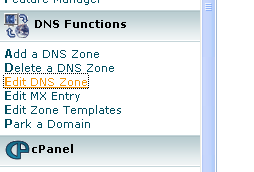 Edit DNS Zone